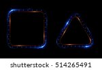 glowing frames on black... | Shutterstock . vector #514265491