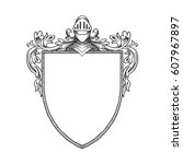 vector image of a heraldic... | Shutterstock .eps vector #607967897