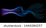 vector wave lines flowing... | Shutterstock .eps vector #1444284257