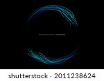 abstract wavy dynamic blue... | Shutterstock .eps vector #2011238624