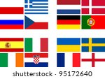 national team flags european... | Shutterstock . vector #95172640