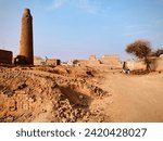 Small photo of Embark on a journey through the industrious world of bricks kilns with this compelling image. The air is filled with the rhythmic hum of industry as the kilns stand tall, a testament to craftsmanship
