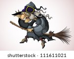 Witch Flying On A Broom