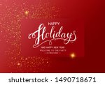 holidays decorative greeting... | Shutterstock .eps vector #1490718671