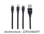 Charging cable Usb charging cable smart phone v8 usb  type c charging cord nylon braided cable. USB c cable black color.