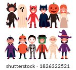 set of children. halloween ... | Shutterstock .eps vector #1826322521