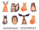 forest animals vector... | Shutterstock .eps vector #1915350514