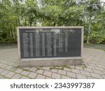Small photo of Salem, Oregon USA - September 19, 2021: A memorial inscribed with the names of Oregonian members of the armed forces who gave their lives during Operations Iraqi Freedom and Enduring Freedom