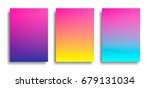set of three bright geometric... | Shutterstock .eps vector #679131034