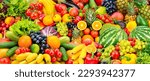 Small photo of various kinds of fruitwith a colorful background