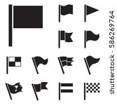 flag vector icon set isolated... | Shutterstock .eps vector #586269764