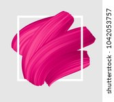 pink vector lipstick smear.... | Shutterstock .eps vector #1042053757