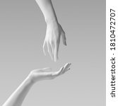 White Beautiful Woman's Hand...