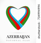 abstract heart azerbaijan flag... | Shutterstock .eps vector #734994994