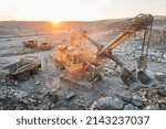 Mining. Excavator Loading...