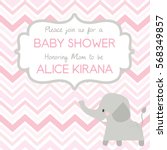 baby shower invitation design... | Shutterstock .eps vector #568349857