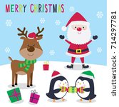 cute christmas character | Shutterstock .eps vector #714297781