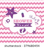 announcement baby shower card.... | Shutterstock .eps vector #379680454