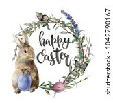Watercolor Easter Card With...