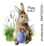 Watercolor Easter Card With...