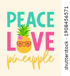 cute cartoon pineapple with... | Shutterstock .eps vector #1908456571