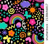 cute colorful hand drawn... | Shutterstock .eps vector #2138646817
