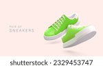 realistic green sneakers. cool...