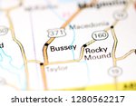 Small photo of Bussey. Alabama. USA on a map