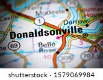 Donaldsonville. Louisiana. USA on a map