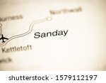 Sanday. United Kingdom On A Map