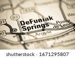 DeFuniak Springs. Florida. USA on a map
