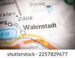 Walenstadt on a geographical map of Switzerland