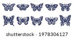butterfly silhouette set.... | Shutterstock .eps vector #1978306127