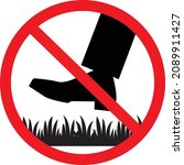 please keep of the grass icon... | Shutterstock .eps vector #2089911427