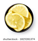 Black Bowl Of Lemon Half Slices ...