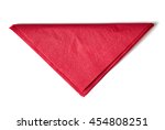 red paper napkin isolated on white background