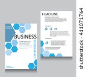 vector brochure flyer design... | Shutterstock .eps vector #411071764
