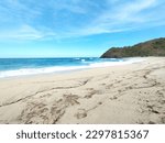 Small photo of view beach wane loc "Beach wane Monta , Indonesian"
