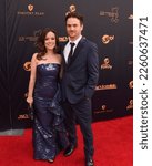 Small photo of Hollywood, CA USA - February 10, 2023: Travis Pilat and Kristi Murdock attends Hallmark Channel’s 28th Annual Movieguide Awards in Hollywood, CA.