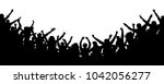 cheerful people crowd... | Shutterstock .eps vector #1042056277