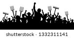 crowd of people with a... | Shutterstock .eps vector #1332311141