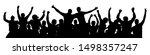 people celebrate silhouette.... | Shutterstock .eps vector #1498357247