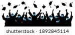 masked graduates. graduates... | Shutterstock .eps vector #1892845114