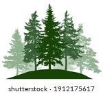 summer woodland  silhouette of... | Shutterstock .eps vector #1912175617