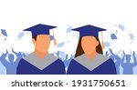 girl and boy graduate in mantle ... | Shutterstock .eps vector #1931750651
