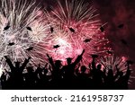 graduation ceremony  fireworks... | Shutterstock . vector #2161958737