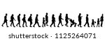 silhouette people go with... | Shutterstock .eps vector #1125264071