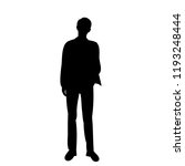  isolated man black silhouette | Shutterstock .eps vector #1193248444