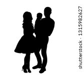 isolated  silhouette with... | Shutterstock .eps vector #1315982627