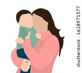 vector  isolated  mom and baby... | Shutterstock .eps vector #1618971577